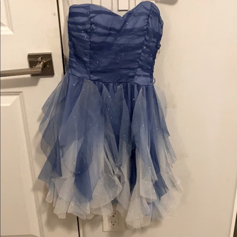 Strapless Ombré Homecoming Dress